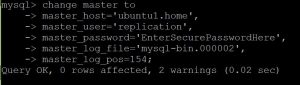 mysql replication change master to